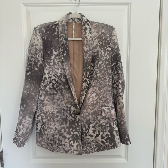 Truth And Pride Speckled 100% Silk Blazer Jacket Lightweight Fully Lined Size M - Picture 1 of 11